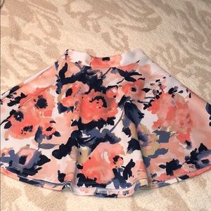 multicolor mini skirt